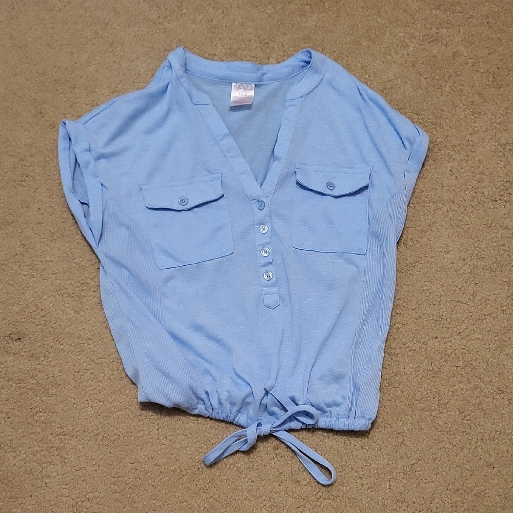 No Boundaries Light Blue Button Down Shirt